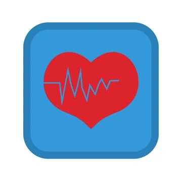 Heartbeat icon.  Fully editable vector image. Stock Illustration