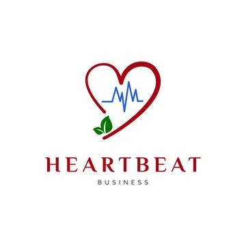 Heartbeat Icon Logo Design Template Stock Illustration