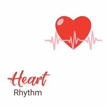 Heartbeat icon vector. electro-cardiogram Line rhythm and Heart shape illustr Stock Illustration