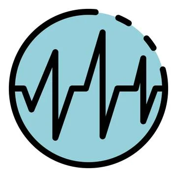 Heartbeat icon vector flat イラスト素材