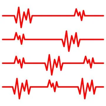 Heartbeat icos. Vector illustration. Stock Illustration