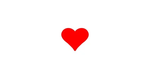 Heartbeat isolated icon logo. Render footage. Loop animation on white background Stock Footage 129267332
