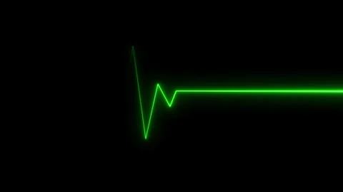 Heartbeat line 4k neon light heartbeat display screen medical research show.. Stock Footage 291946180