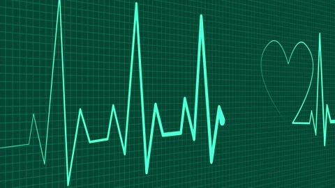 Heartbeat Line Forming Heart Shape on Grid Animation, heartbeat line formin.. Vidéo 305167587
