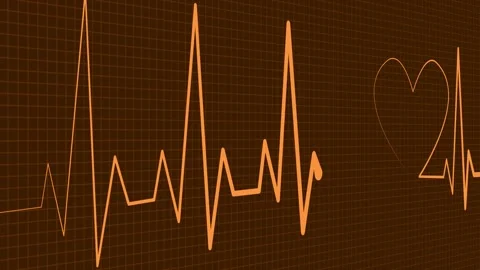 Heartbeat Line Forming Heart Shape on Grid Animation, heartbeat line formin.. Vidéo 305167618