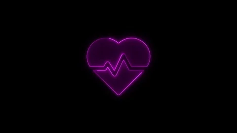 Heartbeat line pulse rhythm motion graphic animation medical health monitor.. Stock Footage 345549814