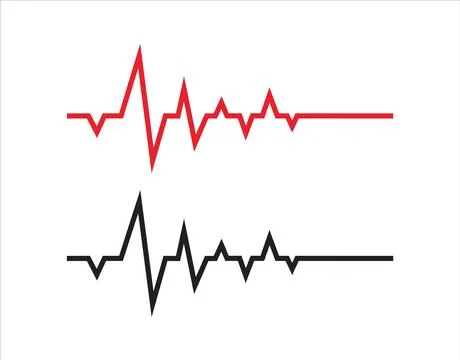 Heartbeat Pulse Lines Illustrazione stock