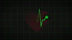 Neon Heartbeat on Black Isolated Background Stock Video - Video of beat,  monitor: 180104501