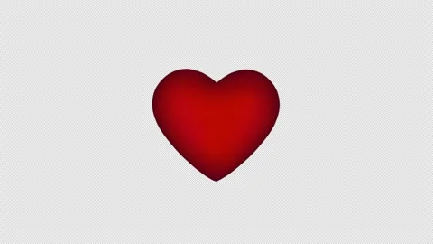 The heartbeat of a red heart Stock Footage 296654865