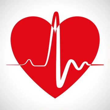 Heartbeat Shape Illustration Stock Illustration