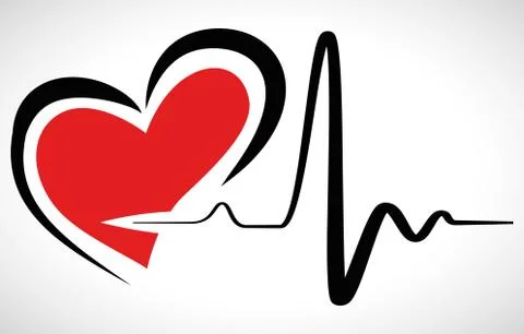 Heartbeat Shape Illustration Stock Illustration