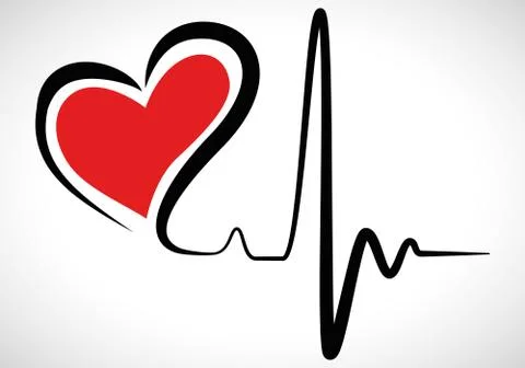 Heartbeat Shape Illustration Stock Illustration