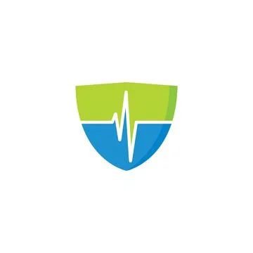 Heartbeat shield icon vector illustration design Stock Illustration