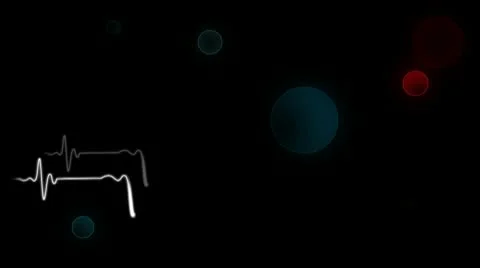 Heartbeat sign with bokeh background Stock Footage 10761125