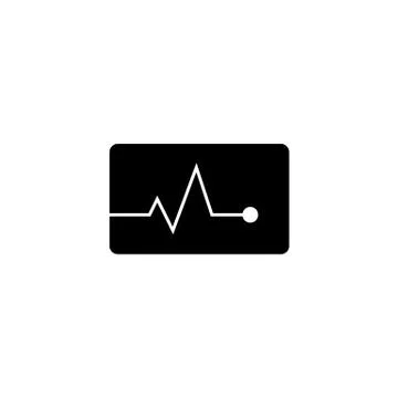 Heartbeat solid icon, medical and pulse sign イラスト素材