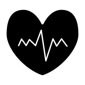 Heartbeat solid icon. Pulse vector illustration isolated on white. Cardiogram イラスト素材