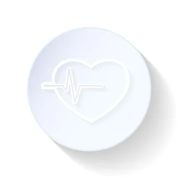 Heartbeat thin lines icon Stock Illustration