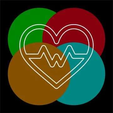 Heartbeat vector icon Illustrazione stock