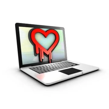 The heartbleed vulnerability in cryptographic software library Stock Illustration