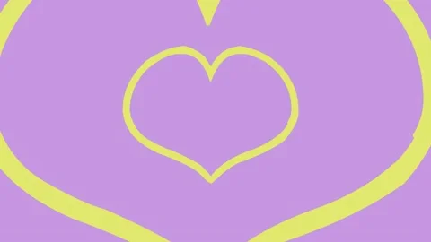 Hearted Icon 4K Video Stock Footage 196947628
