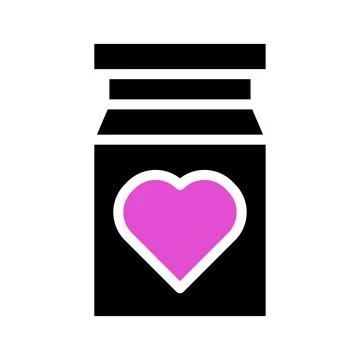 Heartfelt Container Graphic Design Element Stock Illustration