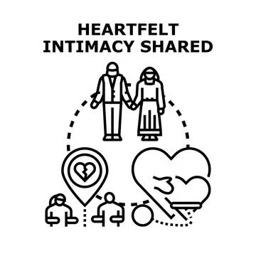 Heartfelt intimacy shared concept vector illustration Stock Illustration