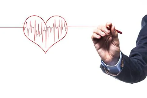 Hearth Beat Drawing Stock Photos