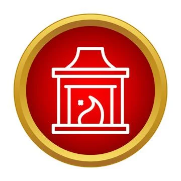 Hearth icon symbolizing comfort, warmth, and home heating Stock Illustration