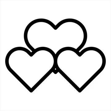 Hearth line icon vector illustration isolated on white background Ilustración de archivo
