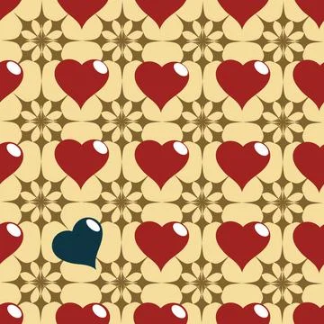 Hearth pattern Seamless red and black hearth pattern Copyright: xZoonar.co... Stock Photos