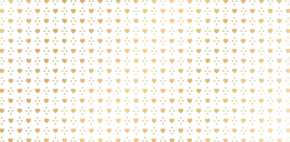 Hearth shape dot pattern gold colors Stock Illustration