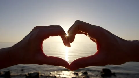 Hearth shape of hands Stock Footage 222932538