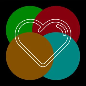 Hearth vector icon Ilustración de archivo