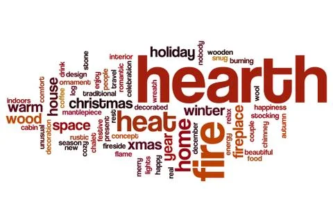 Hearth word cloud Stock Illustration