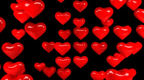 Hearts 01 720p with alpha Stock Footage 34491951