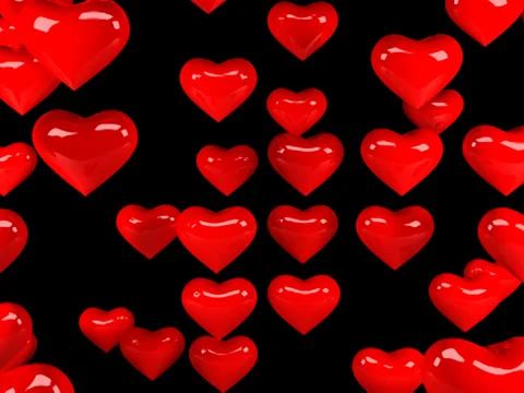 Hearts 01 WEB with alpha Stock Footage 34491797