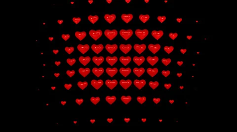 Hearts 03 4K with alpha Vídeos de archivo 34493027