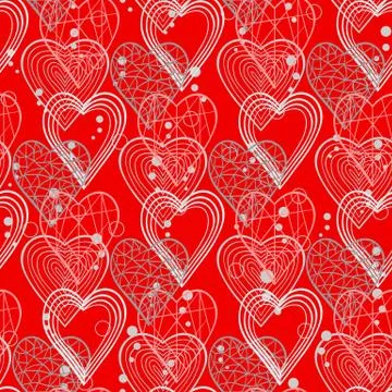 Hearts abstract pattern Stock Illustration