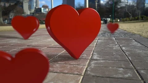 Hearts all around Stock Footage 71659987