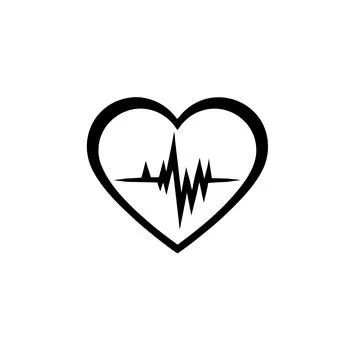 Hearts and beats Stock Illustration
