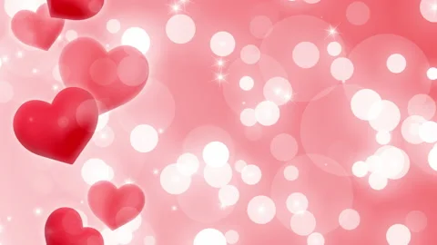 Hearts and bokeh loop background, animation 4K, motion graphics, Valentine's Day Stock Footage 147102433