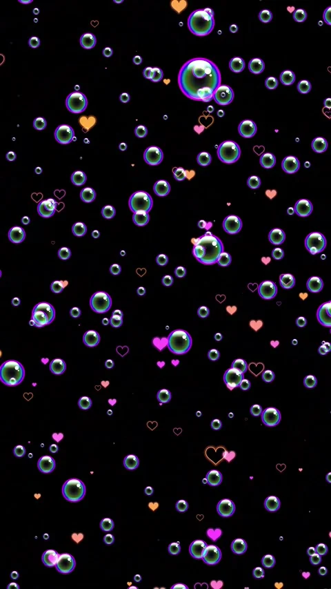 Hearts and Bubbles Confetti Stock Footage 286355276
