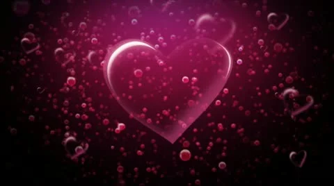 Hearts and Bubbles Stock-Footage 20615541