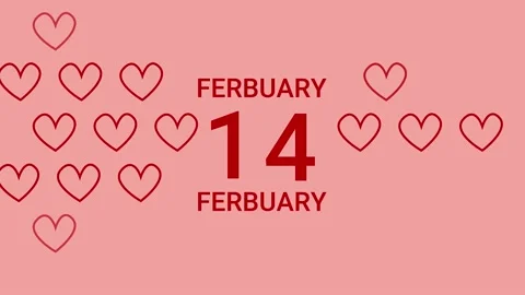 Hearts and data animation for valentine's day Stock Footage 148037599