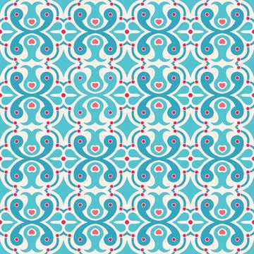 Hearts and dots Stock Illustration