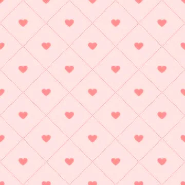 Hearts and dots pattern Stock Illustration