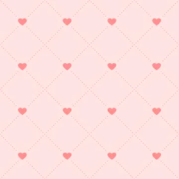 Hearts and dots pattern Stock Illustration