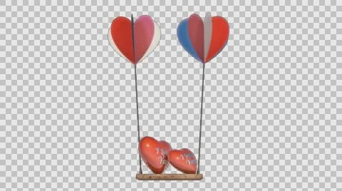 Hearts and Love Balloon Background Animation for Valentines Day and Wedding. 스톡 동영상 59125275