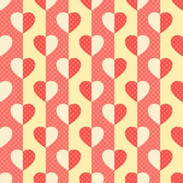 Hearts and stripes Stock Illustration