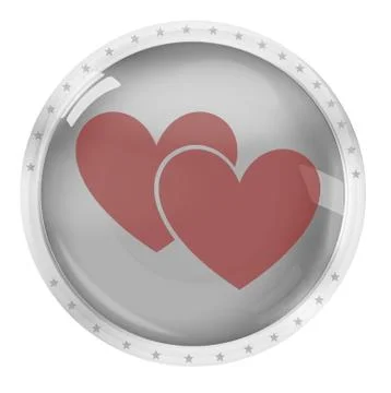 Hearts app button icon symbol Stock Illustration